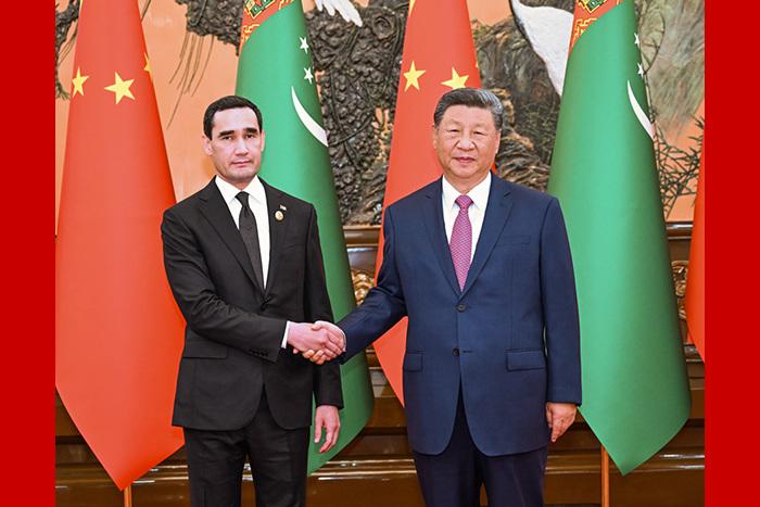 習(xí)近平會(huì)見土庫(kù)曼斯坦總統(tǒng)別爾德穆哈梅多夫