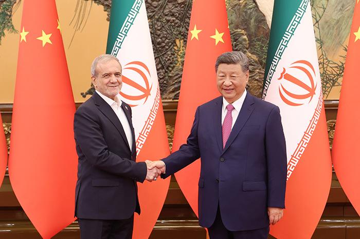 習(xí)近平會(huì)見伊朗總統(tǒng)佩澤希齊揚(yáng)