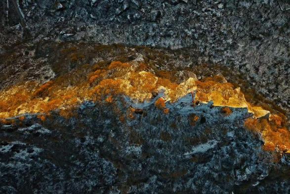 航拍陜西秦嶺雪后美景