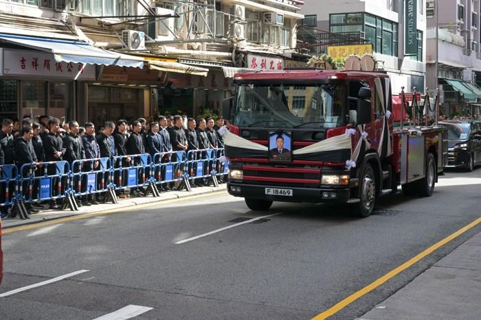 香港為殉職消防員何偉豪舉行最高榮譽(yù)喪禮