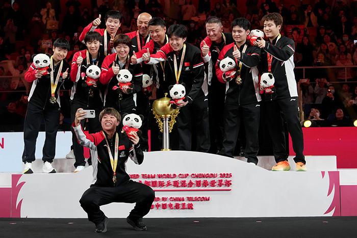 國際乒聯(lián)混團世界杯：中國隊?wèi)?zhàn)勝日本隊奪冠